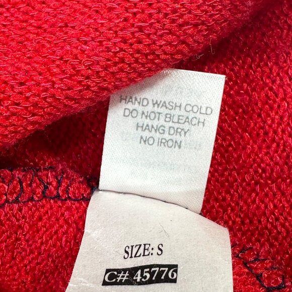 Charming Charlie Women's Size Small Sweater Top Colorblock Blue Red Preowned - Picture 5 of 13